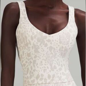 lululemon align cropped tank top cheetah camo antique